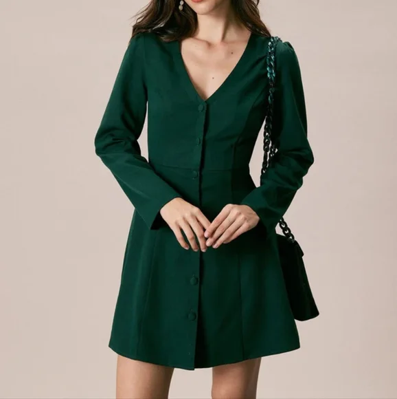 V-Neck Mini Dress - Picture 1 of 6